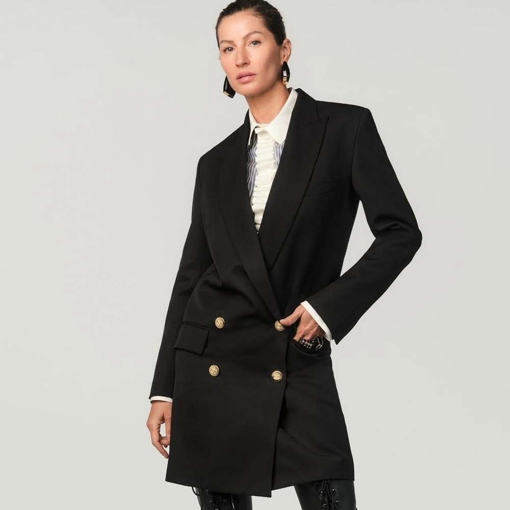 NWT ZARA ZARA X STEFANO PILATI 100% WOOL FROCK COAT WITH BUTTONS SIZE S